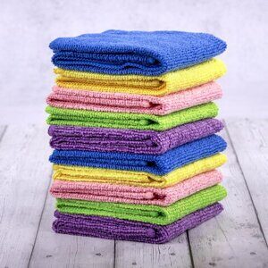 Салфетка из микрофибры 30х30 см "MULTI COLORS ECONOMY PACK 10", КОМПЛЕКТ 10 шт., 180 г/м2, LAIMA HOME, 607794