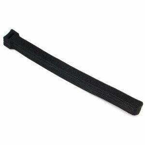 Хомуты-липучки 200x11 мм на основе ленты Velcro, CABLEXPERT, черные (12 шт.), VT-200x11BK
