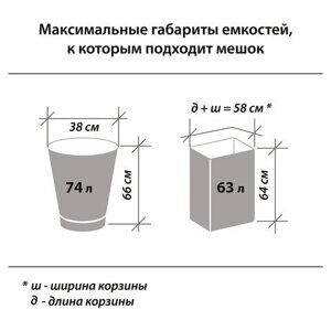 Мешки для мусора 90 л, черные, в рулоне 10 шт., прочные, ПВД 25 мкм, 60х95 см, LAIMA, 605332