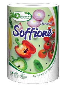 Бумажное полотенце Soffione Smart, трехслойное, 1 рулон