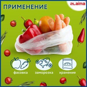 Пакеты фасовочные 18 (10 + 2 х 4) х 27 см КОМПЛЕКТ 600 шт., ПНД 9 мкм, евроупаковка, LAIMA, 608530