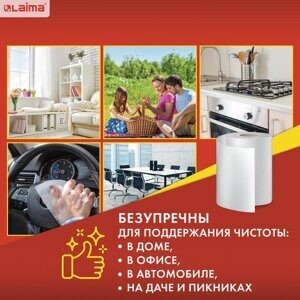 Салфетки универсальные в рулоне 125 шт. ЧУДЕСНАЯ ТРЯПКА ПЛЮС, 25х30 см, вискоза, 45 г/м2, LAIMA, 605491