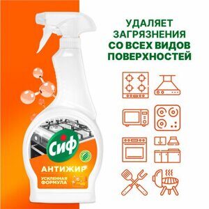 Средство для чистки плит, духовок, грилей от жира и нагара 500 мл, CIF Антижир "Цитрус"