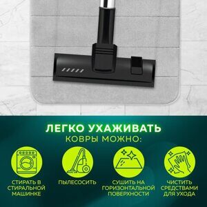 Комплект ковриков MEMORY EFFECT для ванной 50х80 см и туалета 40х60 см светло-серый LAIMA HOME, 608446