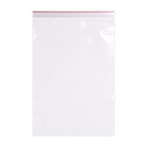 Пакеты ZIP LOCK "зиплок" ПРОЧНЫЕ, комплект 100 шт., 20х30 см, ПВД, 60 мкм, BRAUBERG EXTRA, 608174