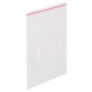 Пакеты ZIP LOCK "зиплок" ОЧЕНЬ ПРОЧНЫЕ, комплект 100 шт., 30x40 см, ПВД, 80 мкм, BRAUBERG EXTRA, 608181