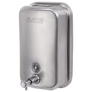 Дозатор для жидкого мыла LAIMA PROFESSIONAL INOX (гарантия 3 года), 1 л, нержавеющая сталь, матовый, 605395