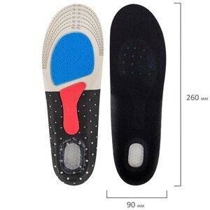 Стельки для обуви СПОРТИВНЫЕ, материал EVA SPORT, размер RU 34-39 / EU 35-40, с линиями выреза, SHEGRA (ШЕГРА), 700748
