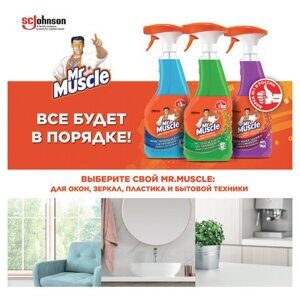 Средство для мытья стекол, пластика и бытовой техники 530 мл, МИСТЕР МУСКУЛ "Лаванда", распылитель, 25607, 865034