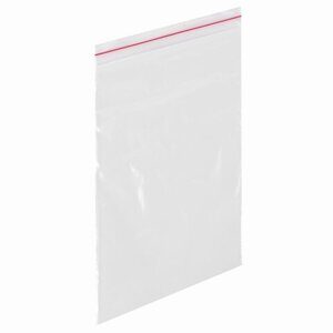 Пакеты с замком ZIP LOCK "зиплок", комплект 100 шт., 100х150 мм, ПВД, толщина 35 микрон, BRAUBERG, 606211