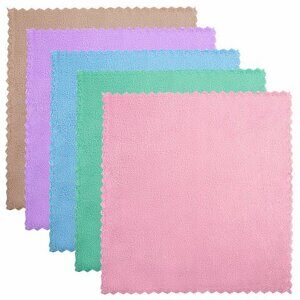 Салфетки для уборки из ПЛЮШЕВОЙ микрофибры 30х30 см, КОМПЛЕКТ 20 шт. "PASTEL", 250 г/м2, LAIMA HOME, 608444