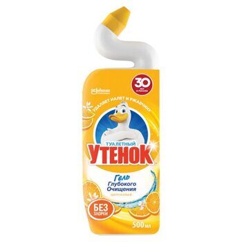 Средство для уборки туалета 500 мл, ТУАЛЕТНЫЙ УТЕНОК "Цитрусовый"